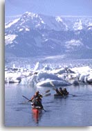 Sea kayak columbia Glacier Alaska